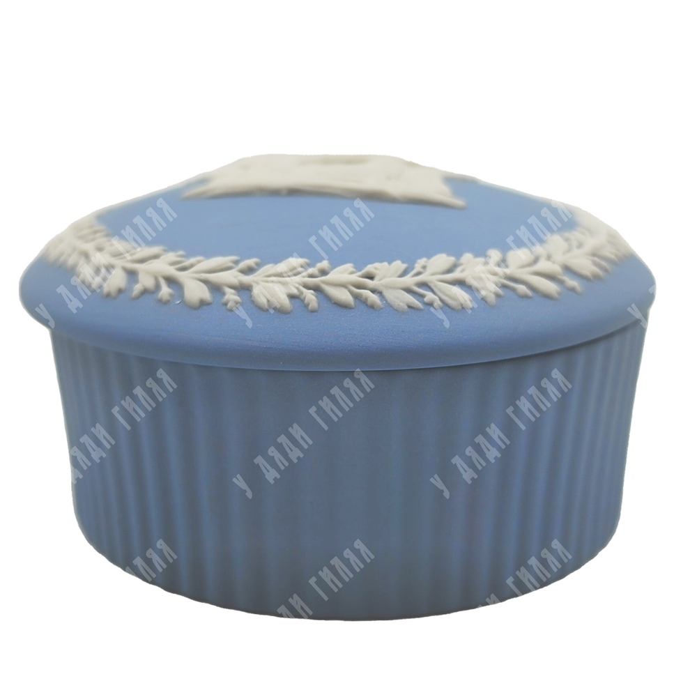 Шкатулка миниатюрная. Яшмовый бисквитный фарфор (джаспер). Wedgwood (Веджвуд). 1974