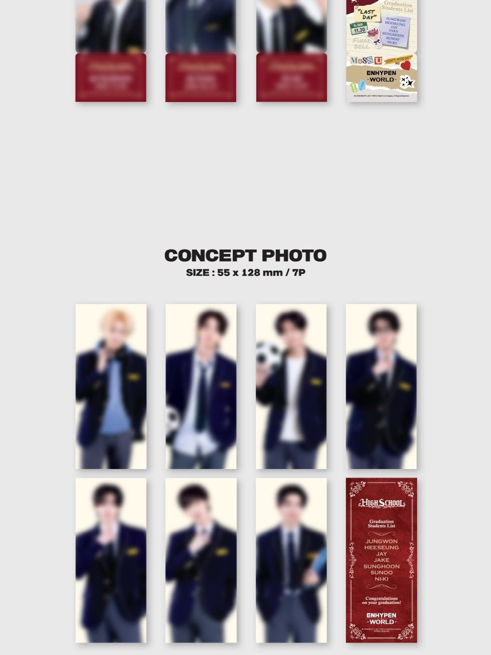 товары ENHYPEN - ENHYPEN WORLD COUPON CARD COLLECTION HIGH SCHOOL SPECIAL Version