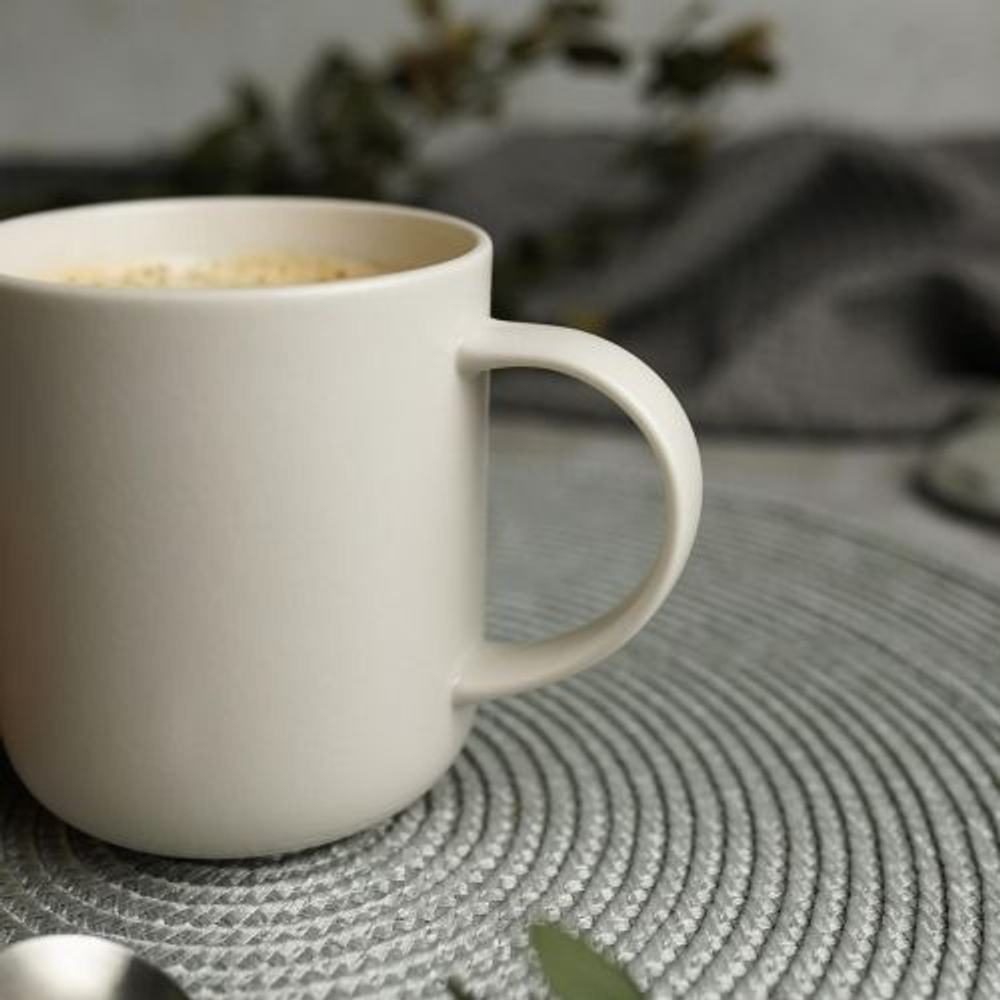Кружка 350 мл,фарфор "NOBLE" серия "Fine Plus-Light Grey"