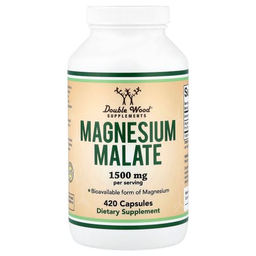 Double Wood Supplements, малат магния, 1500 мг, 420 капсул