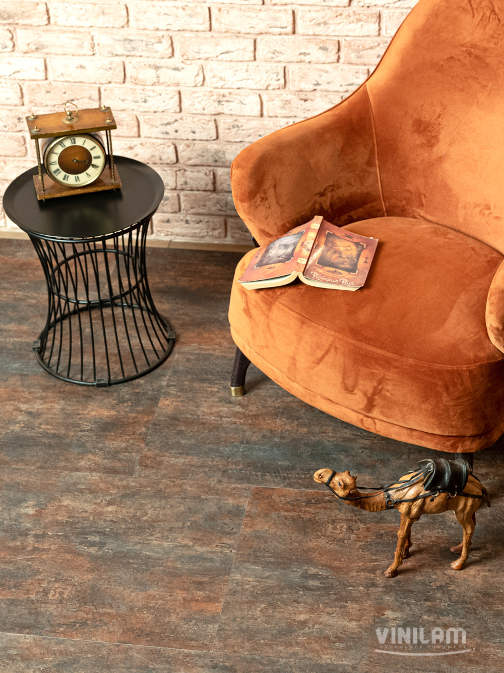 Виниловый ламинат Vinilam Ceramo 71617 Керамическая Сталь