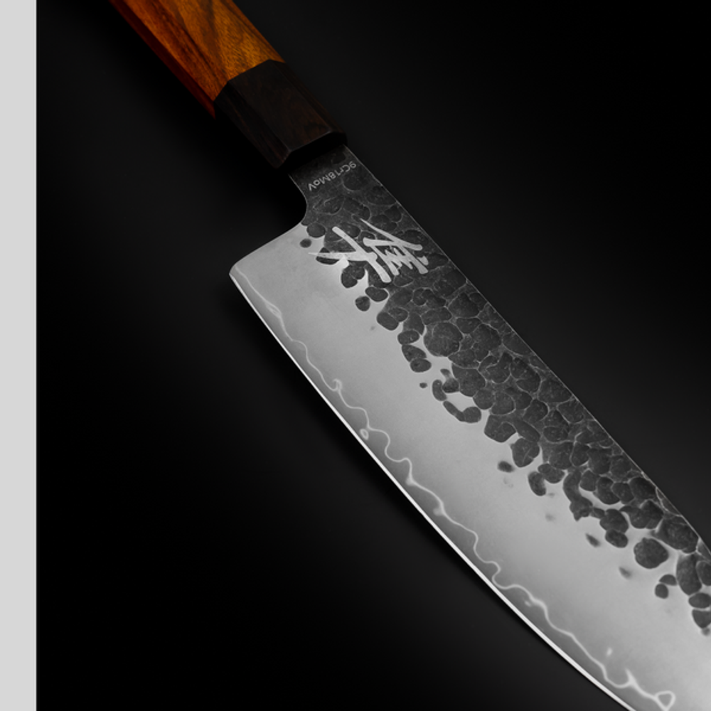 Кухонный шеф нож Сантоку Onnaaruji 18 см. Универсальный. Поварской. Hayabusa Series
