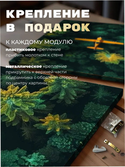Картина Красная машина модульная 50x70см 3шт.