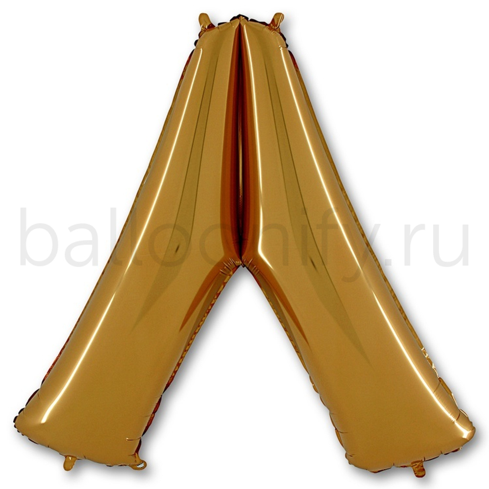 Фольгированная фигура, Буква Л 100 см Gold