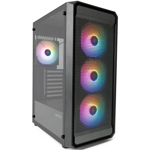 Корпус Midi-Tower XASTRA A403 4FRGB TG, черный (A403-4FC12F)