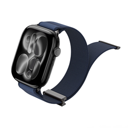 Ремешок синего цвета с магнитной фиксацией для смарт часов Apple Watch размером 38, 40, 41 и 42MM, серия Strap (YM Series) от Dux Ducis
