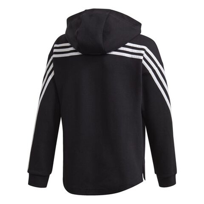 Кофта для девочки теннисная  Adidas 3 Stripes Full-Zip Hoodie - black/white