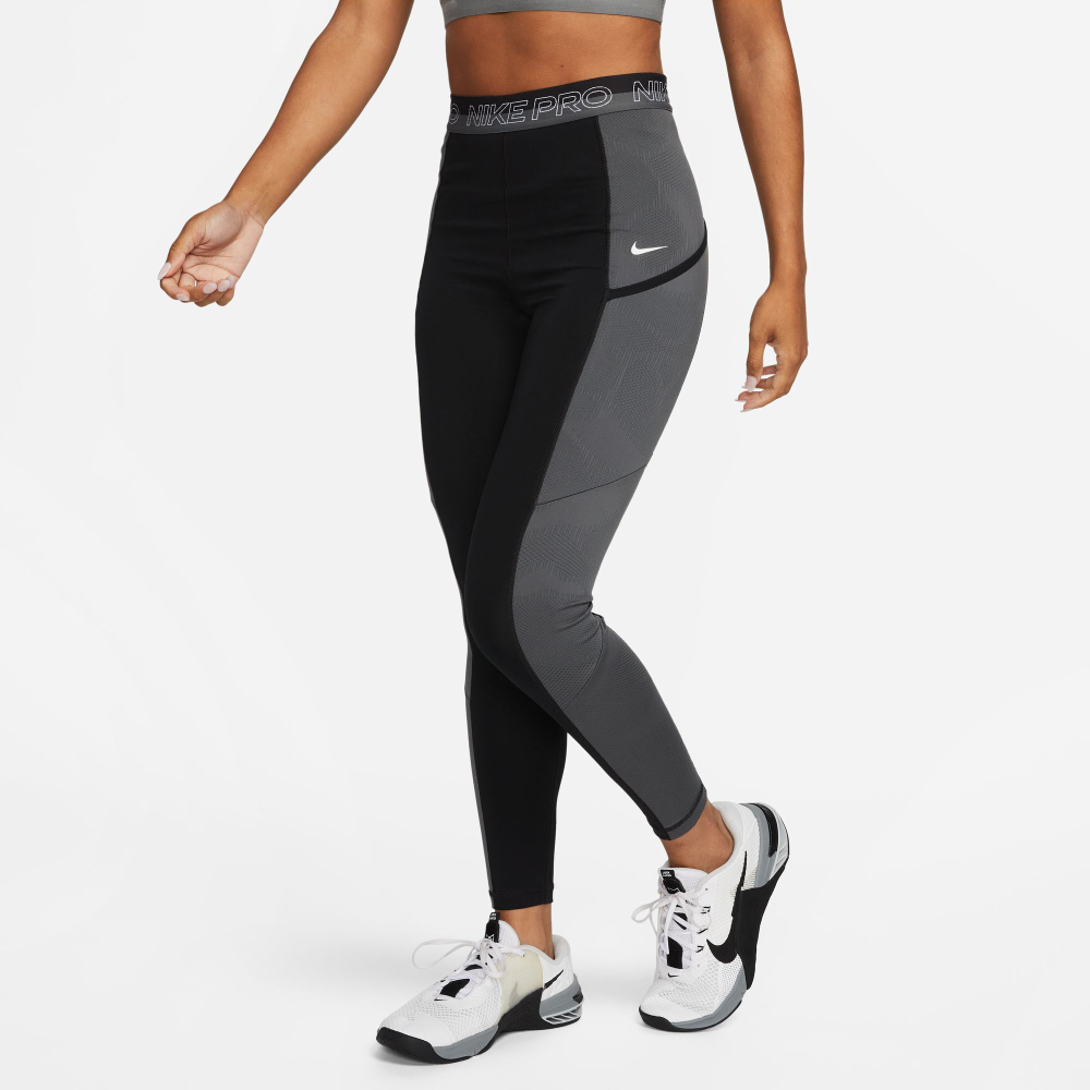 Женские теннисные брюки Nike Dri-Fit Performance Heritage Tight Women - Black, Grey