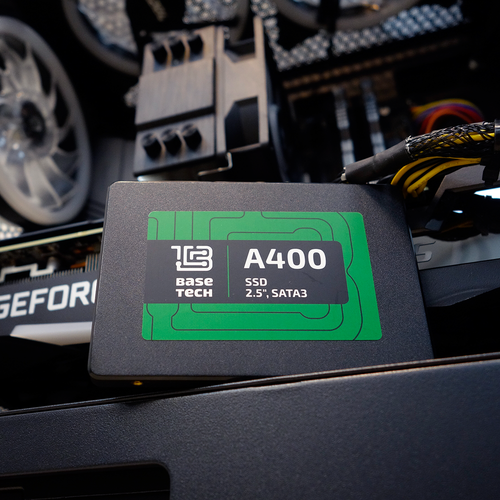 SSD BaseTech A400 240Гб, 2.5", SATA3, Bulk, TLC, Чтение:580мб/с, Запись:470мб/с (SSDBTA400240GN)
