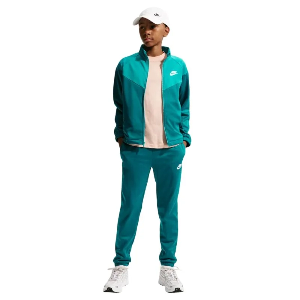 Детский теннисный костюм Nike Kids Dri-Fit Poly Knit Full Zip - bright spruce/energy/white