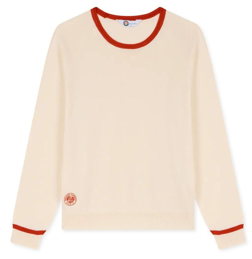 Женская Кофта теннисная Roland Garros Heritage Tiffany Sweater - экрю