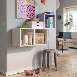 IKEA EKET  (ИКЕА ЕКЕТ)  -  Комбинация настенных шкафов - бледно-фиолетовый/белый 105x35x70 см