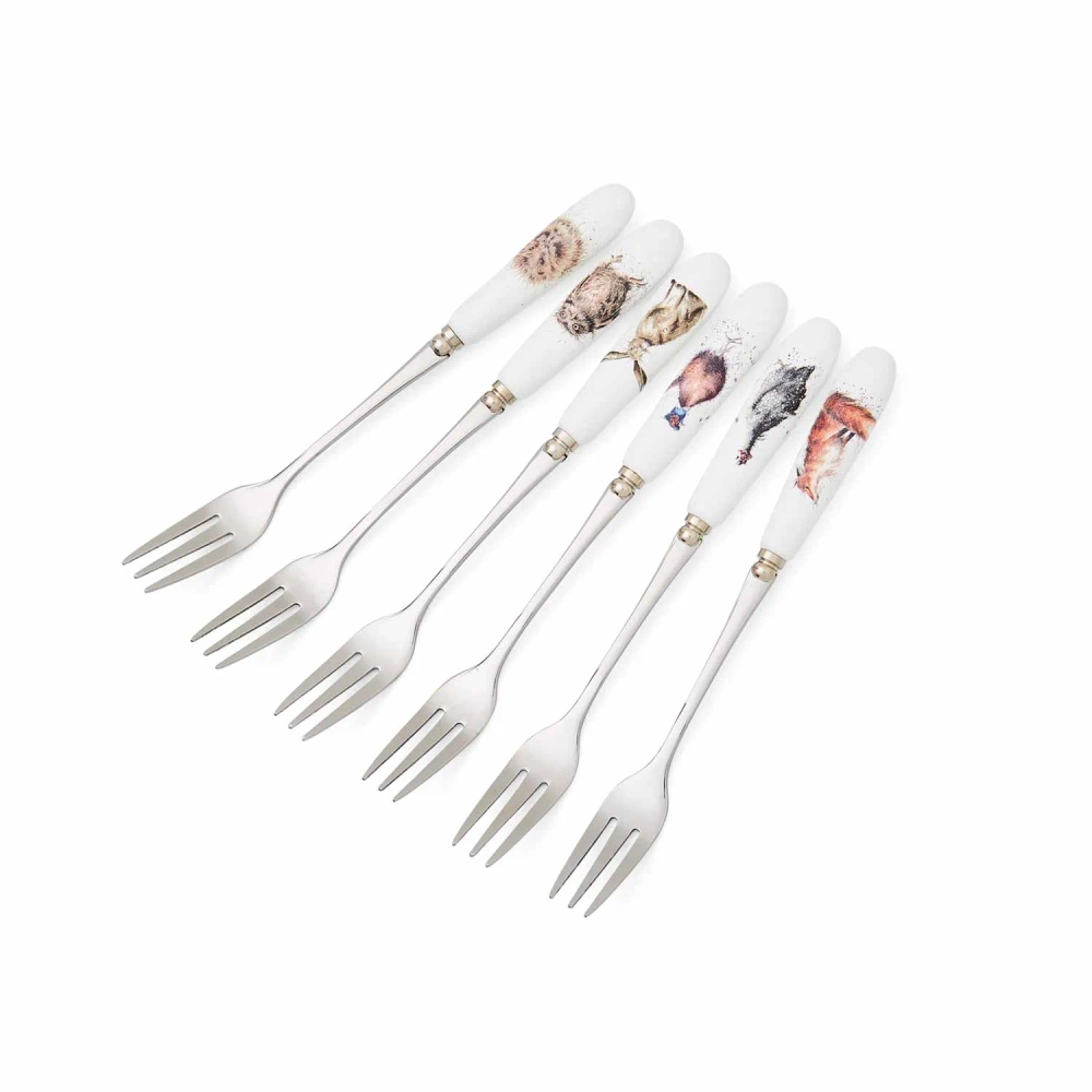 Royal Worcester Набор Wrendale Designs из 6 вилок для торта WN1102-XG