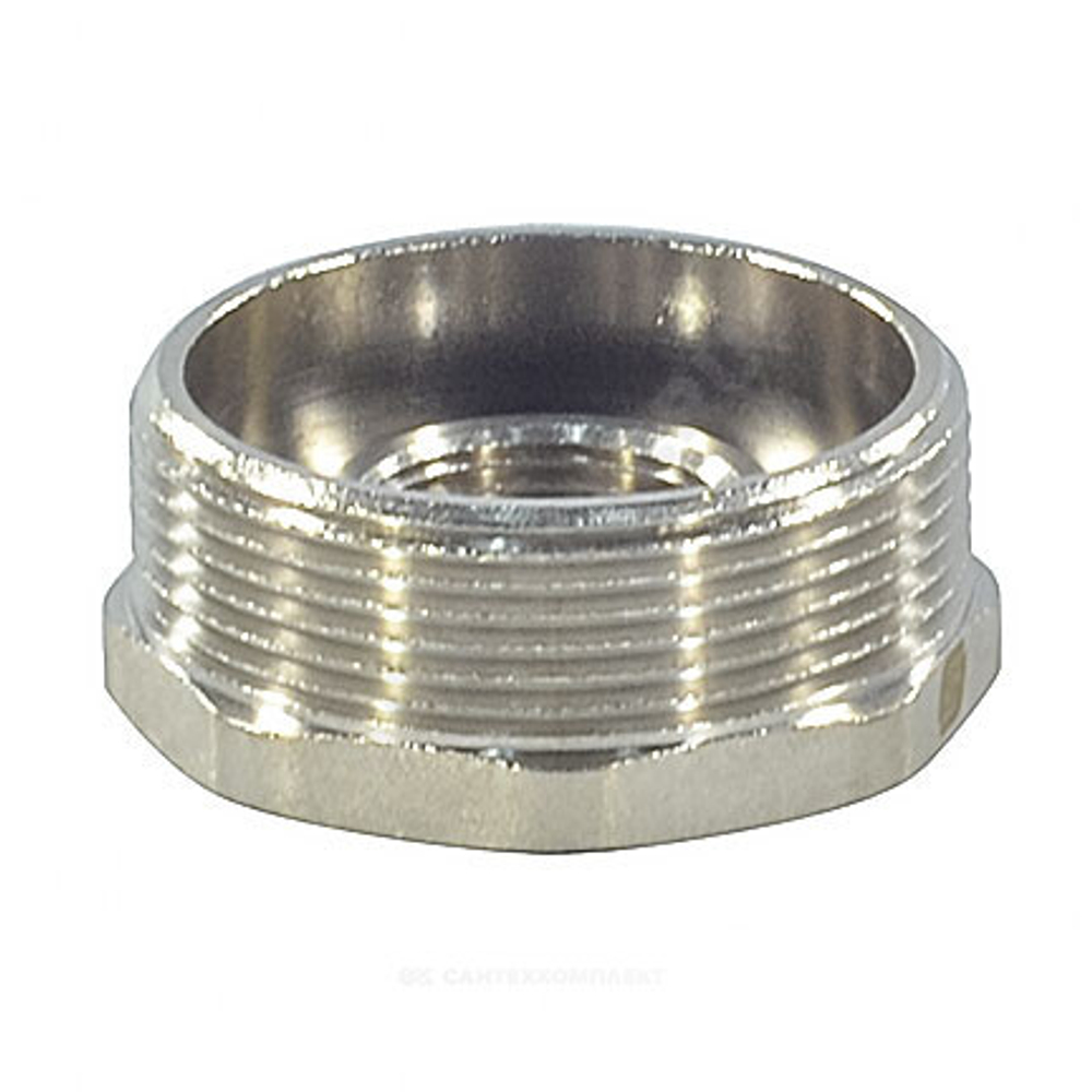 Футорка латунь никель Ду 15х10 (1/2"х3/8") НР/ВР SantechSystems