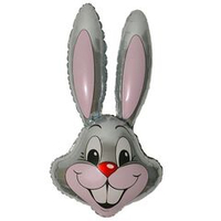 Мини фигура 14" Заяц серебро Fm