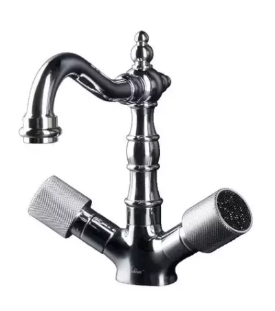 Смеситель для умывальника высокий Boheme ROYAL CRYSTAL 272-Royal/CRST black