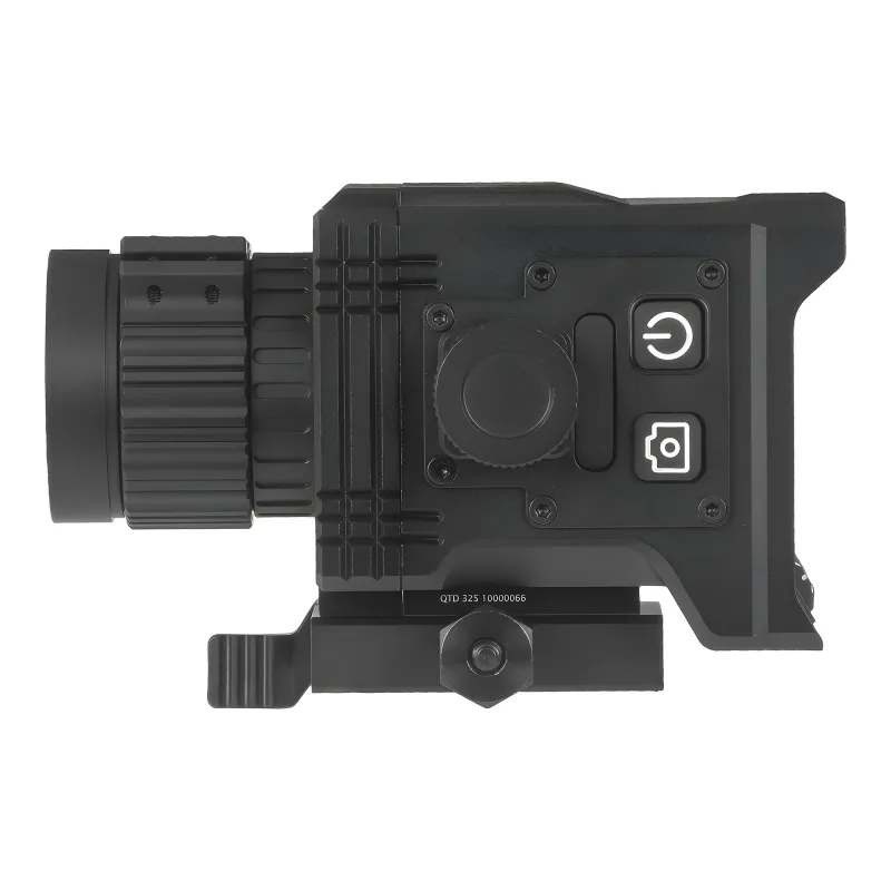 Коллиматор тепловизионный Gaut Nova TD 325, x1-4, 384х288, D25мм, 6000Дж - вид сбоку, кнопки питания и фото