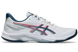 Мужские кроссовки для сквоша/бадминтона Asics Netburner Ballistic FF 4 - white/mako blue