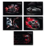 Альбом для рисования 100 г/м², A4 29.5х21 см, 5 шт на гребне 48 л, 01623 Скорость, Светоч А234
