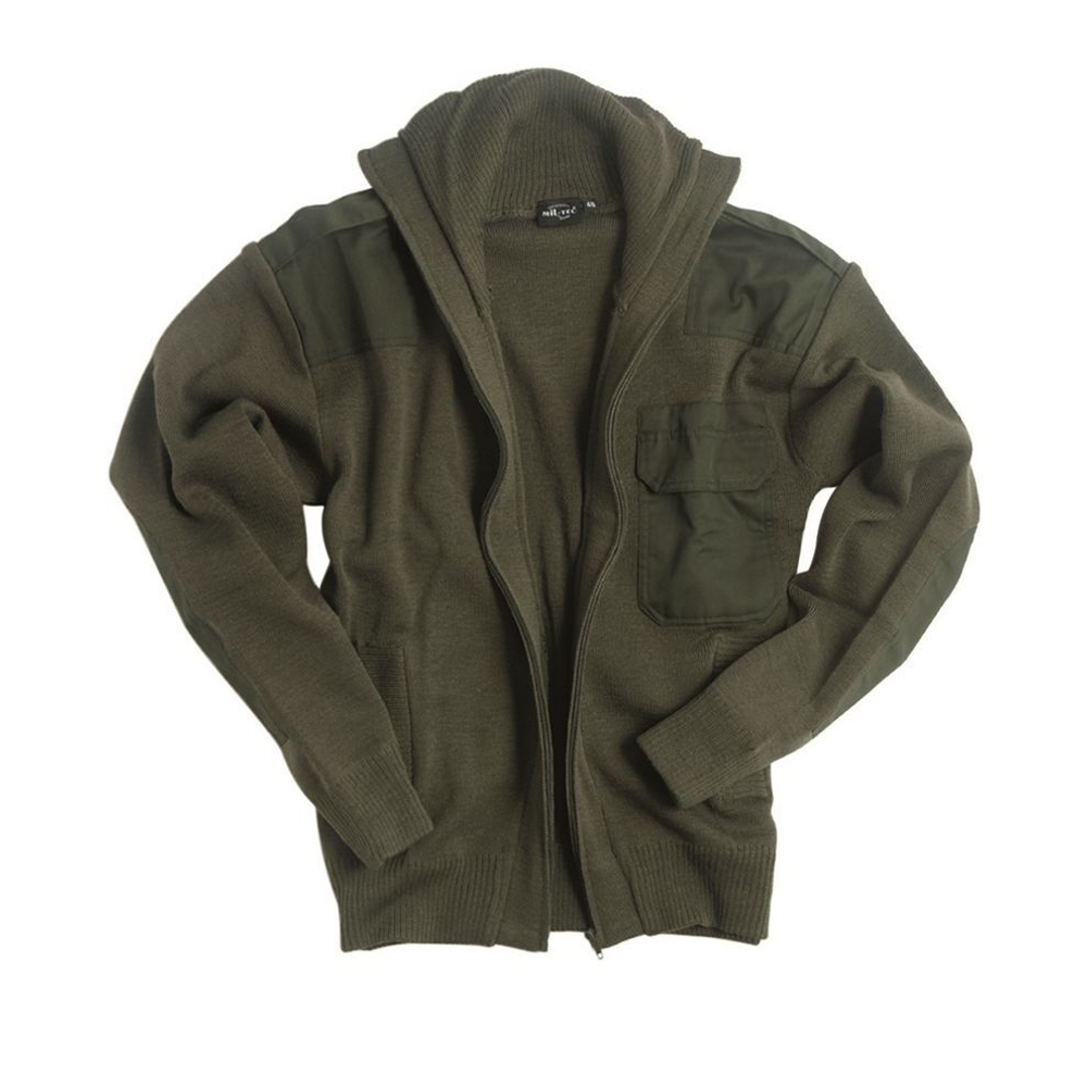 Свитер MIL-TEC Sweater with zipper pocket OLIVE