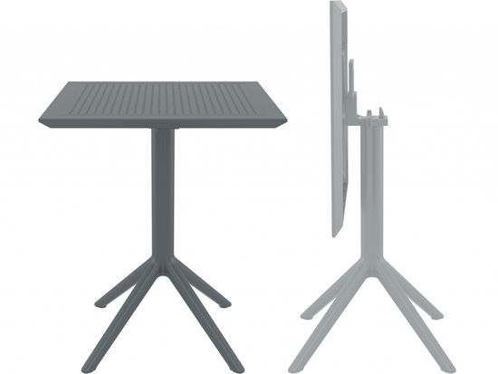 Стол пластиковый складной Sky Folding Table 60 темно-серый