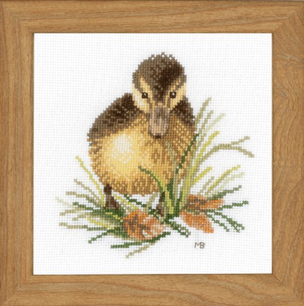 Набор для вышивания нитками Lanarte, Duckling I, 14х14 см