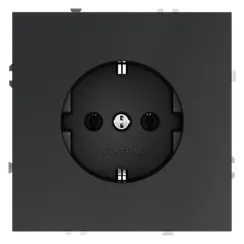 Розетка с заземлением Voltum S70 Графит VLS040107