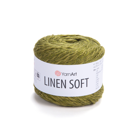 Пряжа YarnArt Linen soft, Оливковый