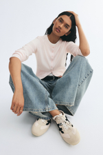 Тонкий трикотажный кардиган — Пыльно-розовый - H&M