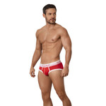 Красные трусы-брифы из перфорированной ткани Power Piping Brief (Размер: M) (Цвет: красный)