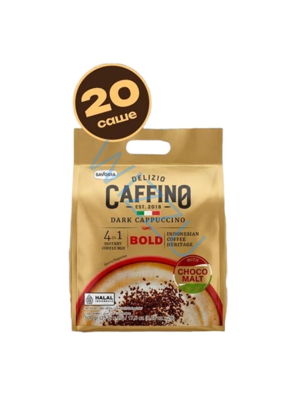 Напиток кофейный Caffino капучино БОЛД ДАРК упаковка 20шт по 25г