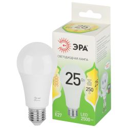 Лампа светодиодная ЭРА GREEN LINE LED A60-25W-830-E27 GL 25Вт груша теплый свет E27 | Лампы cветодиодные Груша (A)