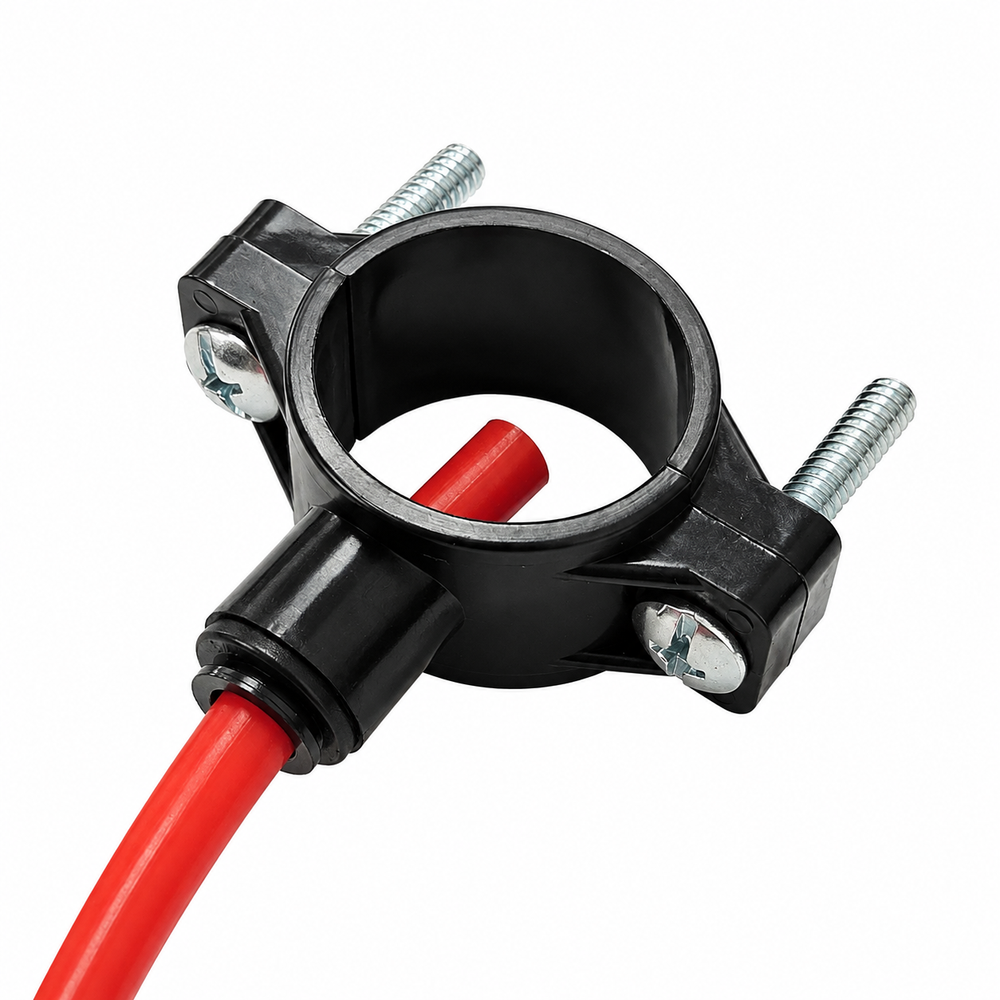 Фитинг хомут DS-1 канализационный 3/8"(f)