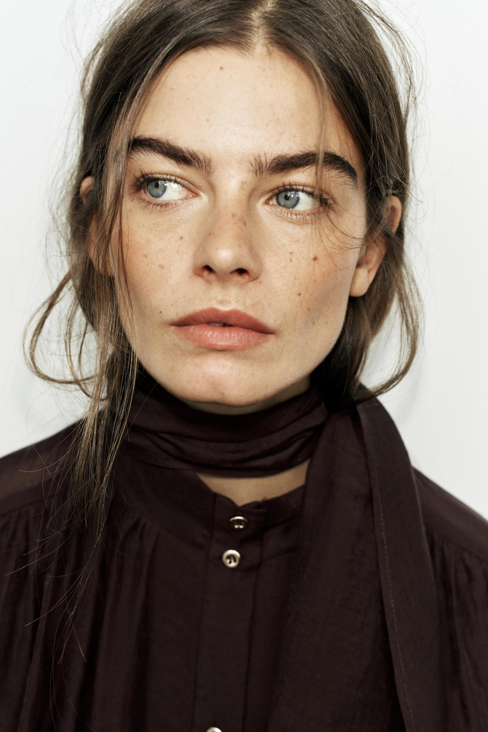 РУБАШКА С ШАРФОМ — ZARA