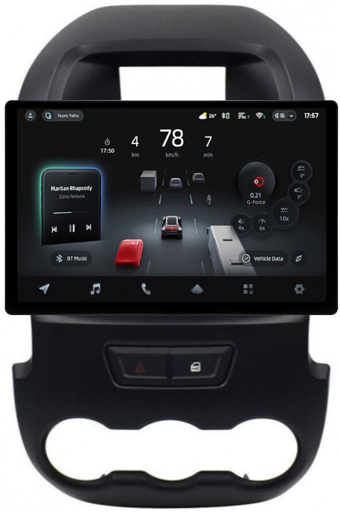 Магнитола для Ford Ranger 3 2011-2015 (рамка тип 2) - Teyes CC4-PRO монитор 13" 2K QLED на Android 13, Быстрейшая, Snapdragon 778G, ИИ, CarPlay, DSP, 4G SIM-слот