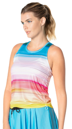 Женский топ теннисный Lucky in Love Tropical Sublime Tropical Bliss Tank - разноцветный