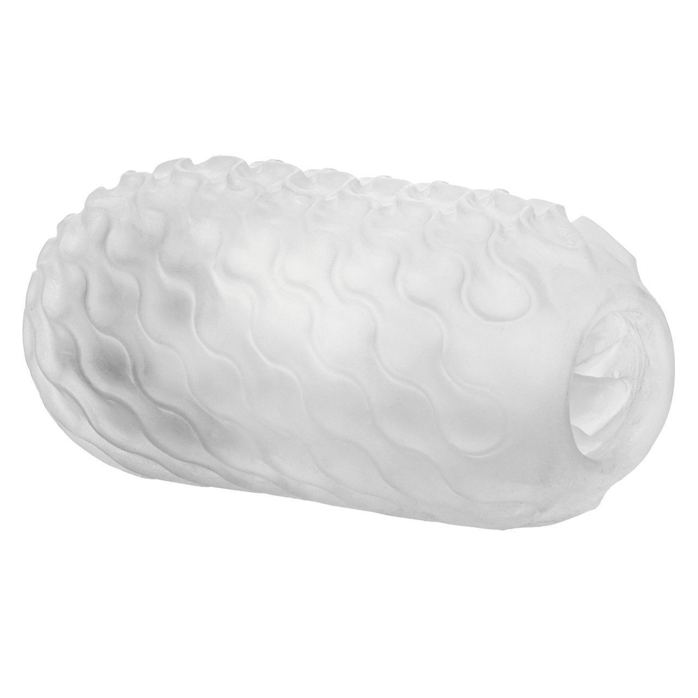 Двусторонний мастурбатор с серым стимулирующим шариком Reversible Squishy Ball Stroker (Цвет: прозрачный)