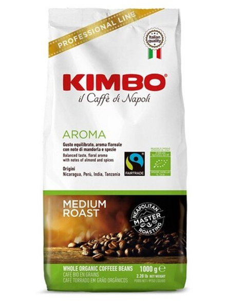 Кофе в зернах Kimbo Aroma Organic, 1 кг (Кимбо)