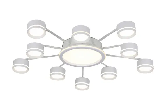 Люстра потолочная Rilon 9502/5+5+1 WHITE, 10×15 Вт, белая