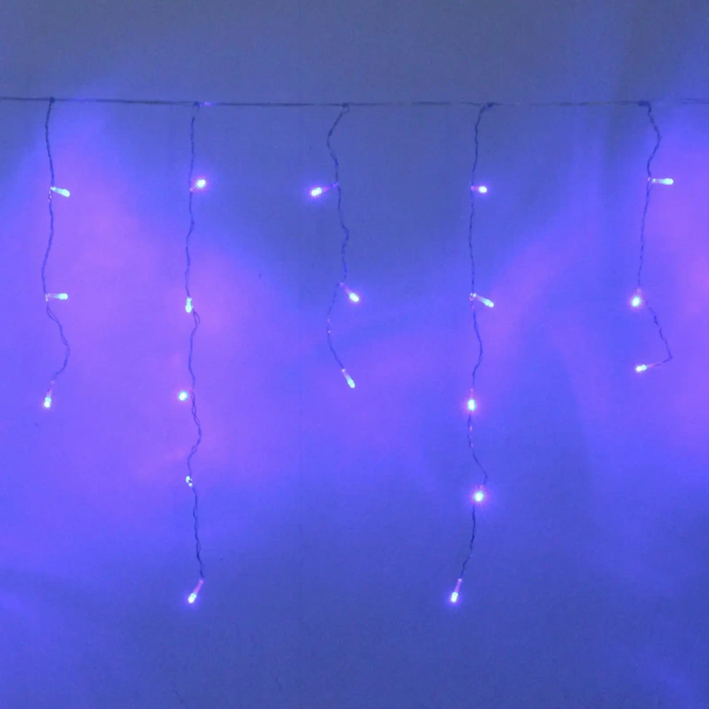 Гирлянда для дома БАХРОМА ш3м* в30/50см 120 ламп LED, прозрачн.провод, 8 реж, IP-20, Синий (возможность соединения)