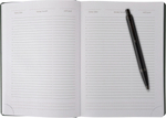 Подарочный набор Parker: черный ежедневник и черная шариковая ручка Parker IM Black Edition, цвет чернил синий