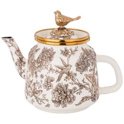 ЧАЙНИК ЭМАЛИРОВАННЫЙ AGNESS, СЕРИЯ ROYAL GARDEN 1,0Л ПОДХОДИТ ДЛЯ ИНДУКЦИОН.ПЛИТ