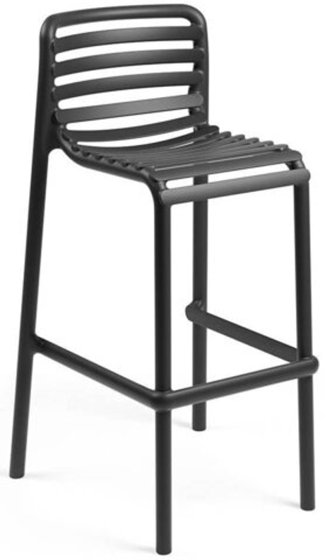 Стул пластиковый барный Nardi Doga Stool, антрацит