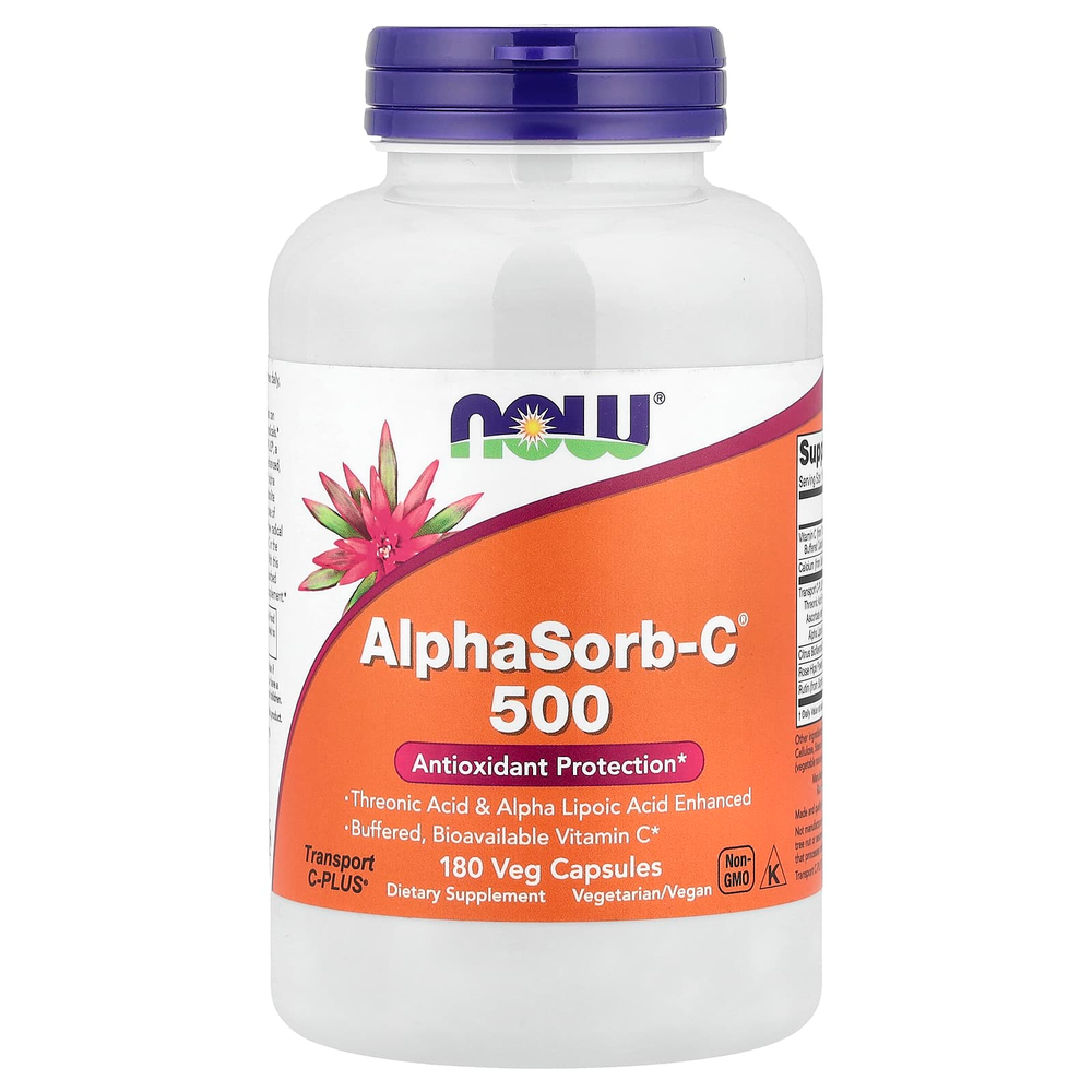 NOW Foods, AlphaSorb-C 500, 180 растительных капсул