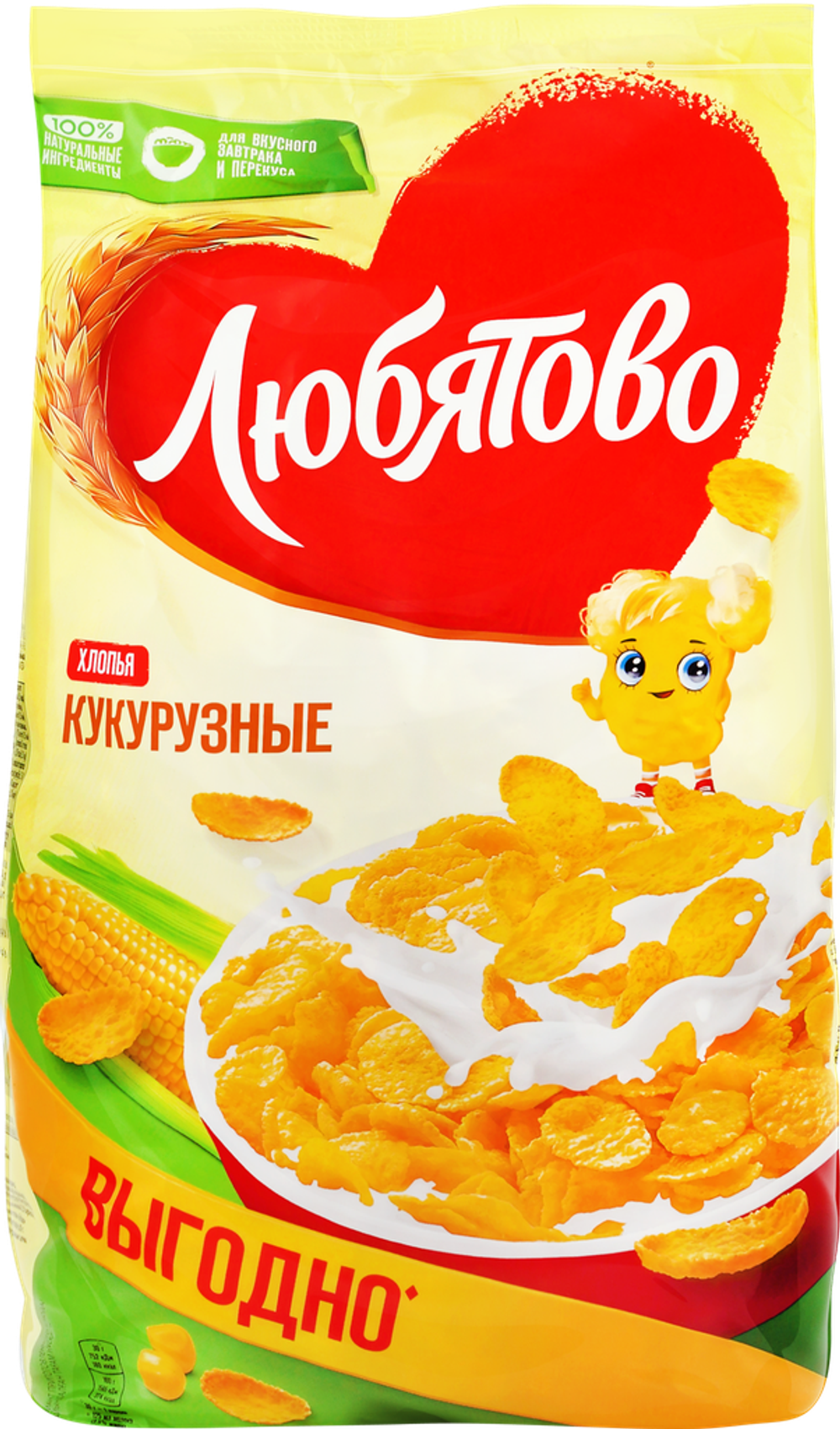 Хлопья "Любятово" кукурузные 600г