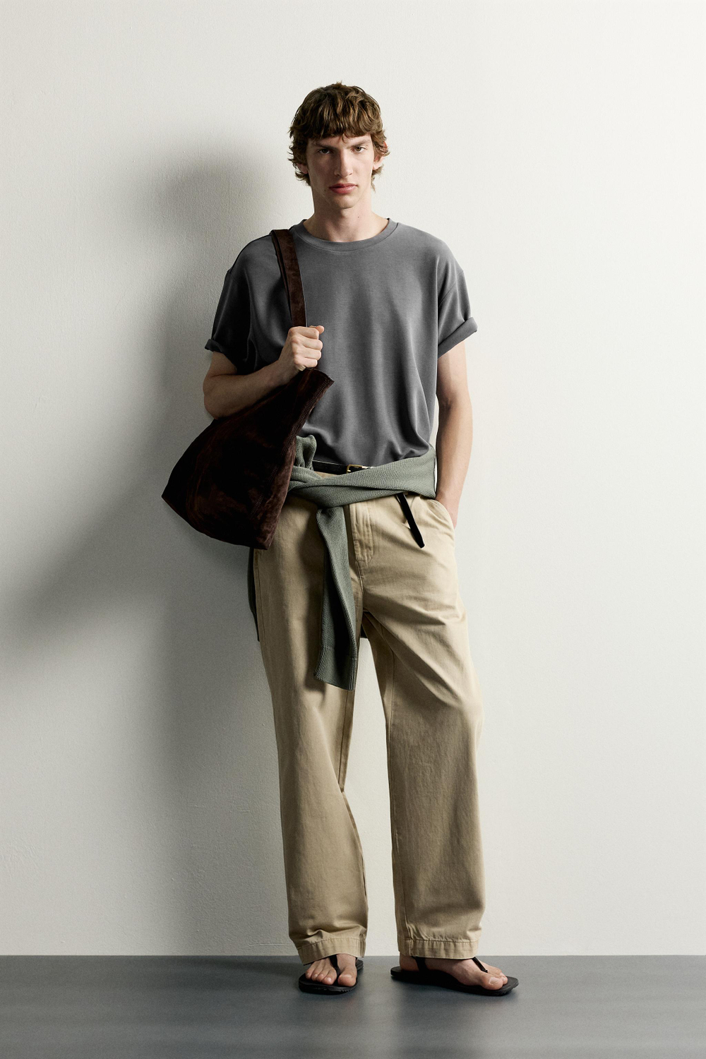 ФУТБОЛКА RELAXED FIT ИЗ МОДАЛА — ZARA