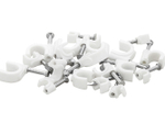 Скоба 6 mm круглая Ripo для кабеля, белая ,100 шт.)