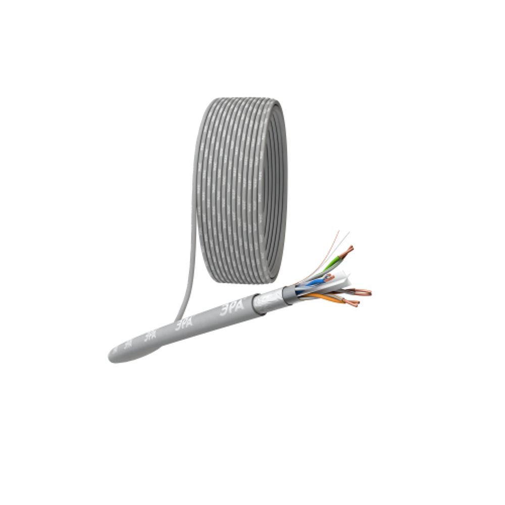 Кабель витая пара ЭРА F/UTP 4x2x23 AWG Cat 6 CU PVC 305 метров | Электротовары