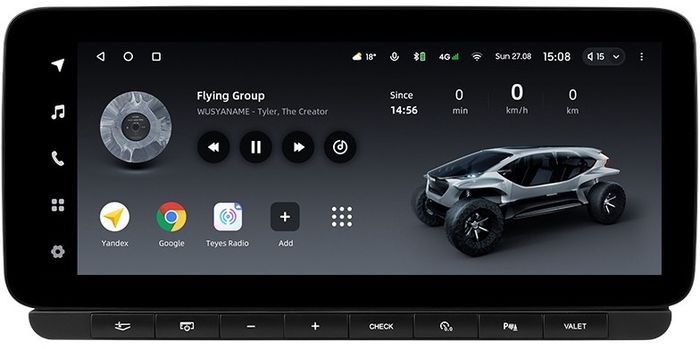 Магнитола для Audi A6 C6 2008-2011 3G - Teyes LUX ONE ROUND монитор 12.3" 2K QLED на Android 10, Быстрая, CarPlay, 4G SIM-слот