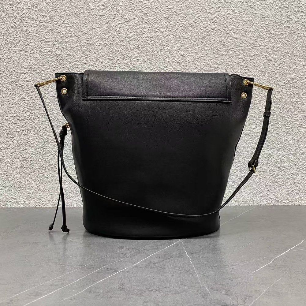Сумка Celine Soft Triomphe, чёрная — фото 5